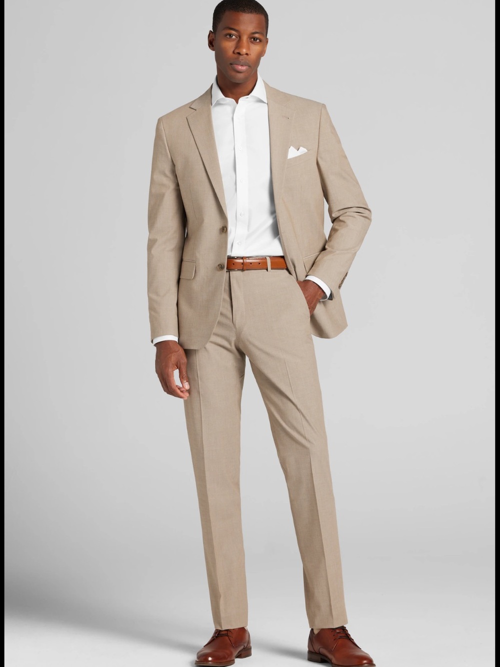 Custom Tailored Jos. A. Bank 1905 Tan Suit — Men’s